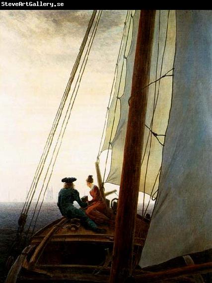 Caspar David Friedrich On the Sailing Boat